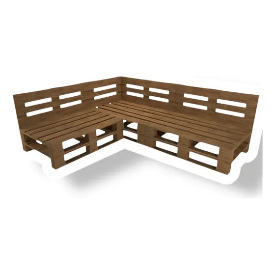 Sofá De Pallet Canto Alemão 200x240 Sustentável