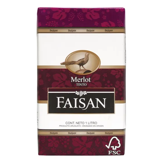Vino Tetra Faisan Merlot 1 Lts