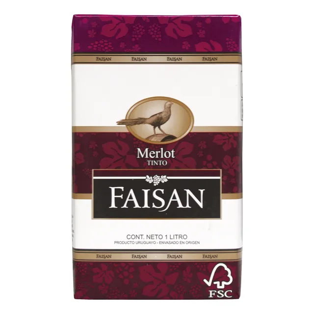 Vino Tetra Faisan Merlot 1 Lts
