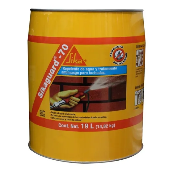 Repelente De Agua Sikaguard-70 Cubeta 19l Sika