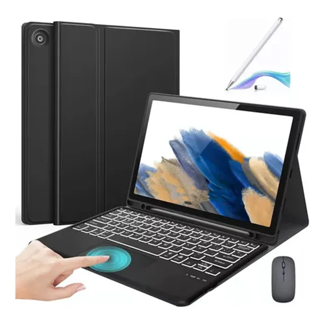 Funda+teclado Iluminado+mouse+lápiz Para Galaxy Tab A9plus