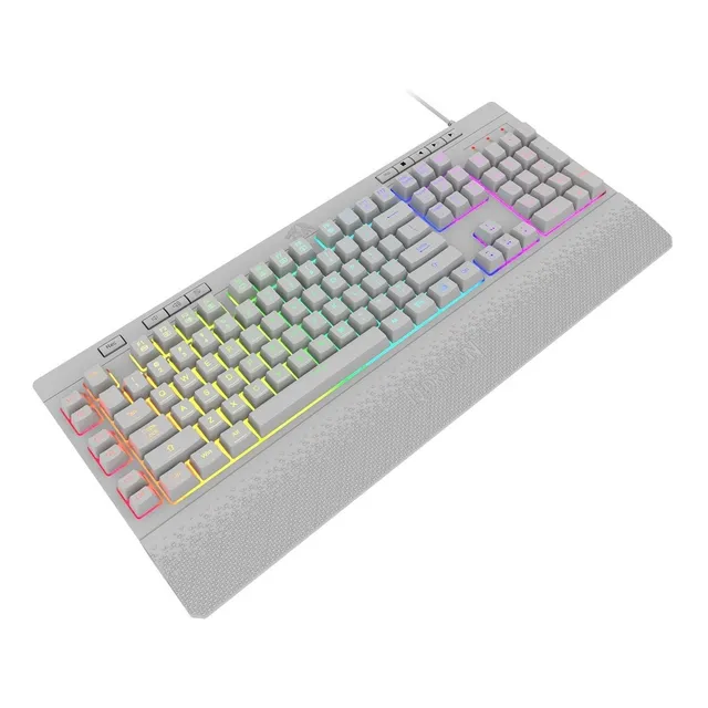 Teclado De Membrana Gamer K512rgb Shiva White