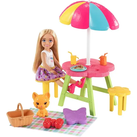 Barbie Chelsea Picnic Muñeca Con Accesorios Original