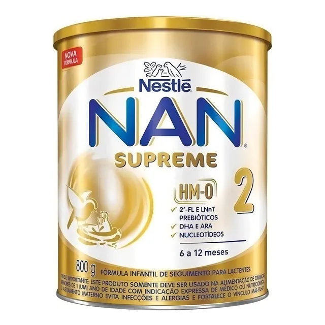 Leche de fórmula en polvo Nestlé Nan Supreme 2 800g