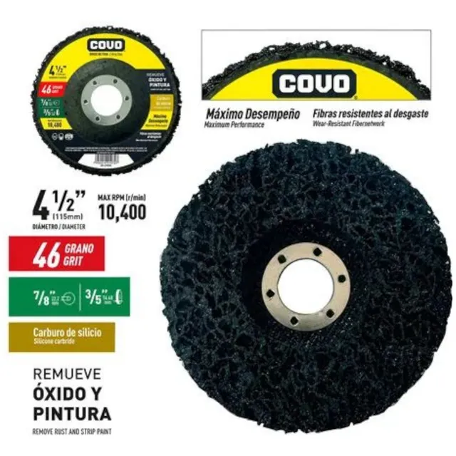 Disco Removedor De Oxido Y Pintura 4 1/2 Para Esmeril