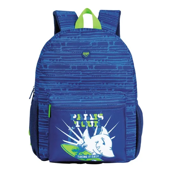 Morral Bolso Escolar Grande Blue Surf Para Niños Marca Capi