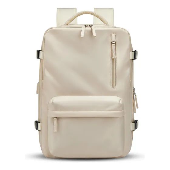 Mochila De Viaje Espaciosa Beige Kuzler