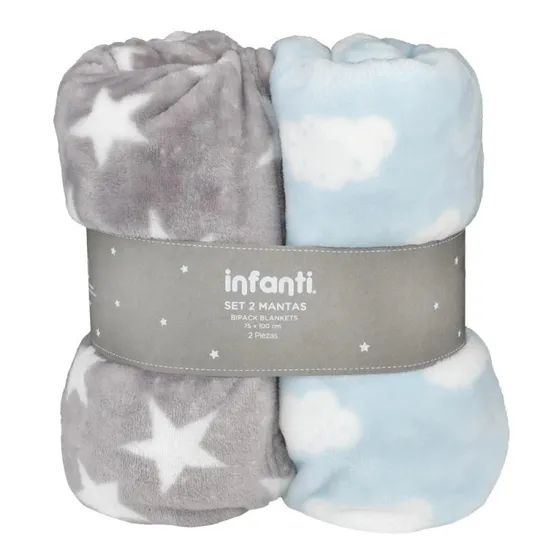 Pack Dos Mantas Polar Para Niño Infanti