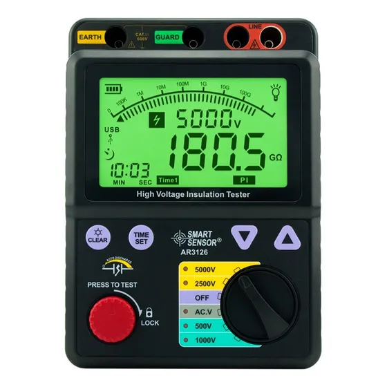 Comprobador De Aislamiento De Tensión 0-1000g Ohm, 5000v