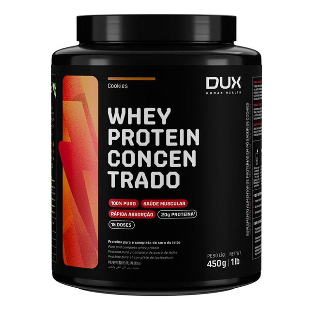 Whey Protein Concentrado 450g Dux Nutrition Sabor Chocolate Whey Protein Concentrado 450g Dux Nutrition Sabor Chocolate