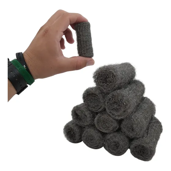 Esponja De Limpeza Lã De Aço Nº 0 Kit 12 Rolinhos Limpa Tudo