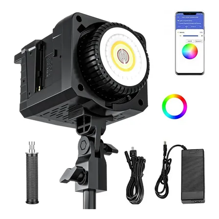 Luz De Vídeo Led Sokani X100 Rgb 100w 2800-10000k Official Ac 110v-240v Preto Rgb
