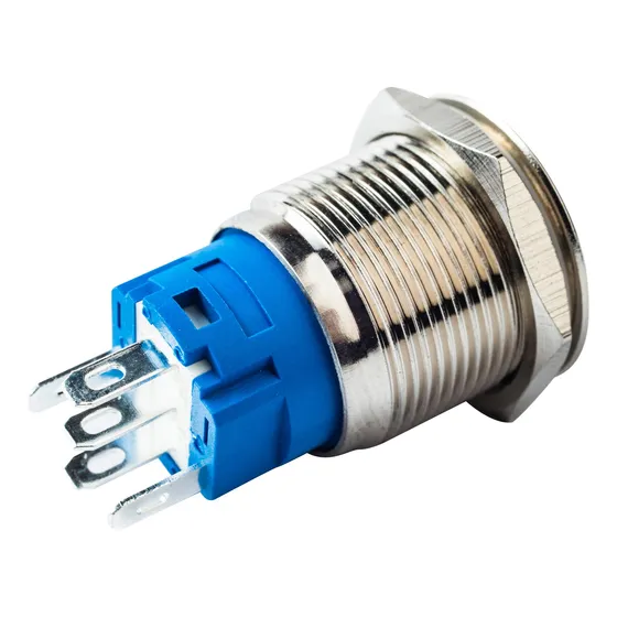 Kit 2 Pzs Boton Metalico Bloqueo Iluminado 22mm Conector 12v
