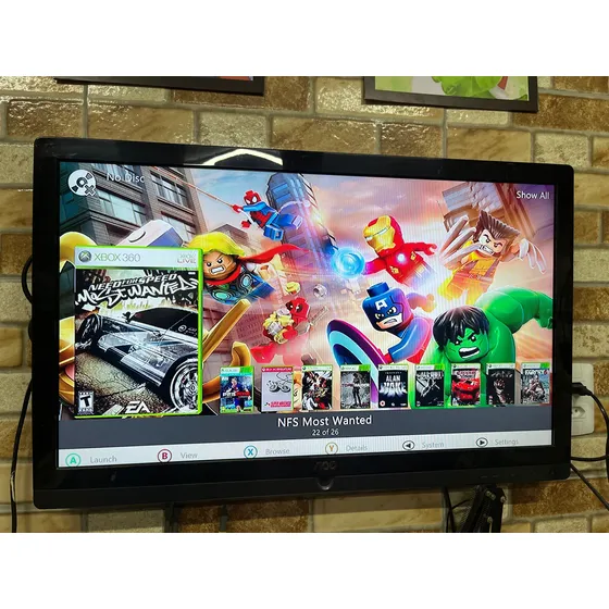 Xbox 360 Slim 250 Gb Mais Rgh 3.0 Preto