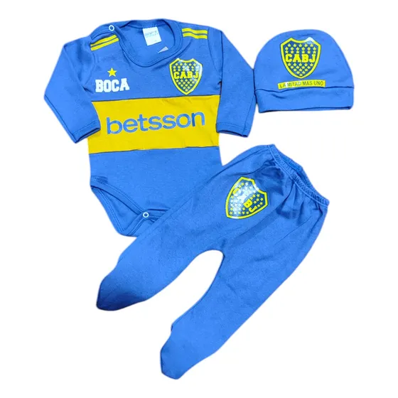 Conjunto Bebe Algodon Boca Juniors