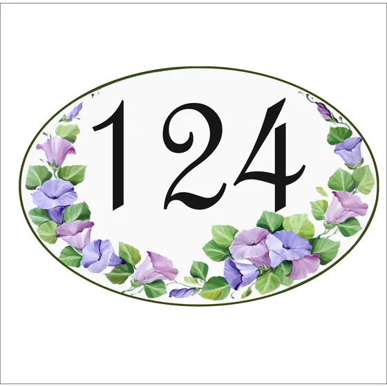 Número Da Porta Com Elegância Apartamento Flores 12x8 Lavanda