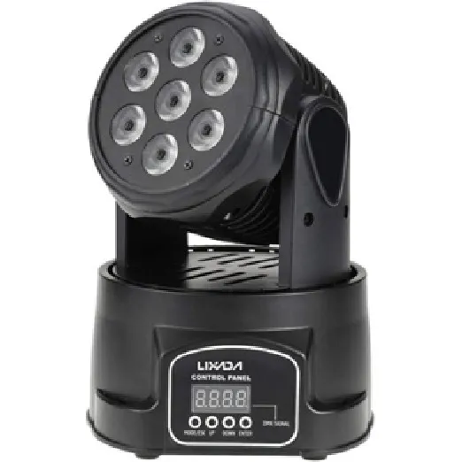Refletor Mini Luz De Cabeça Movel 7x1 Led Rgbw - Dmx-512