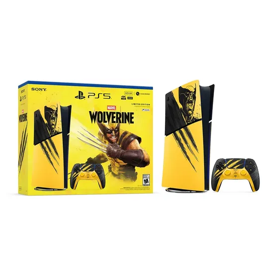Consola PS5 Digital Marvel’s Wolverine Battle Yellow (edición limitada)