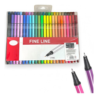 Kit 48 Canetas Colorida Fine Line Ponta Fina Canetinha 0.4mm Kit 48 Canetas Colorida Fine Line Ponta Fina Canetinha 0.4mm