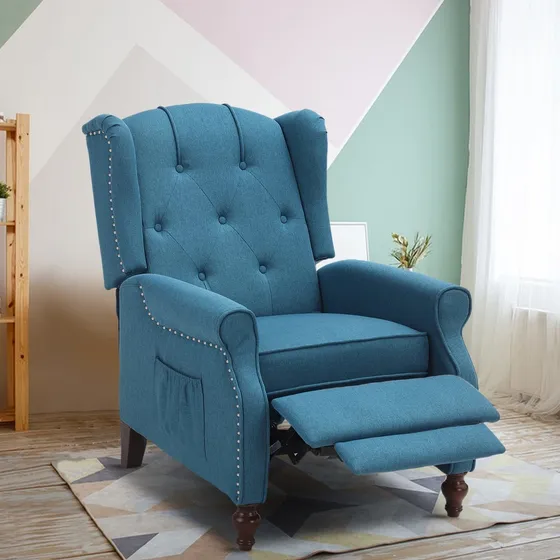 B Baijiawei Sillon Reclinable Wingback Copetudo Masaje