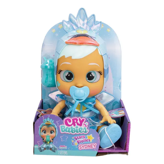 Cry Babies Star Babies Sydney Con Accesorios Se Iluminan Los Ojos Llora Con Agua 32 Cm Articulada