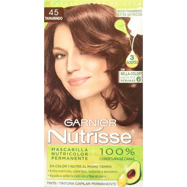 Tinte Tamarindo Garnier Nutrisse 3216, Tono 45, 1 Pieza, Paquete De 1