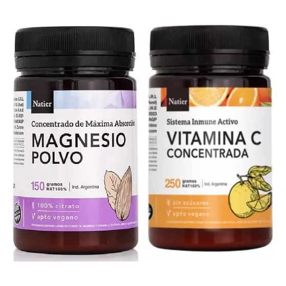Plan Magnesio Citrato X 150g + Vitamina C X 250g Natier