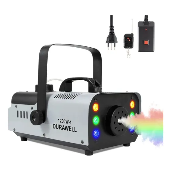 Máquina de Fumaça XZhang Durawell XH-1200W-1 Iluminação RGB Controle Sem Fio 220V