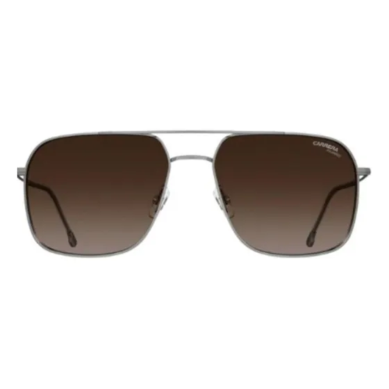 Gafas Carrera Plateadas Lente Café Degradado Doble Puente