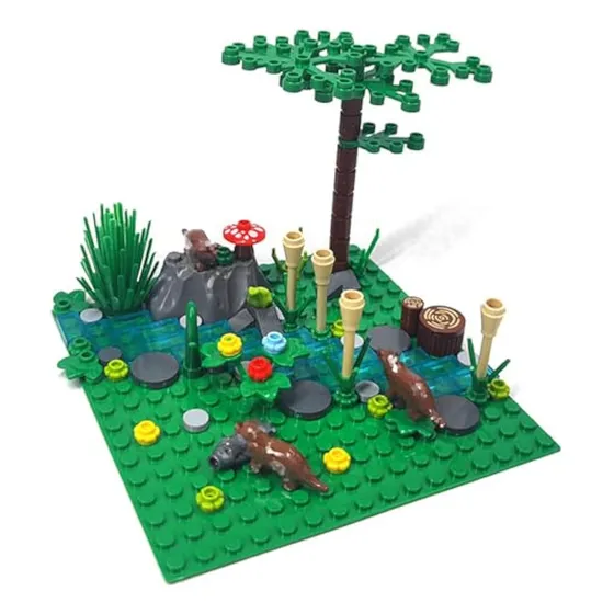 Juego De Bloques De Construcción De Zoológico De