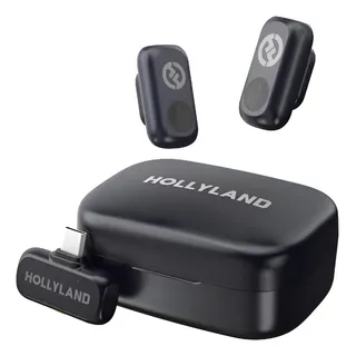 Microfone Hollyland Lark A1 Usb-c Duplo P/ 2 Pessoas Sem Fio Cinza-escuro