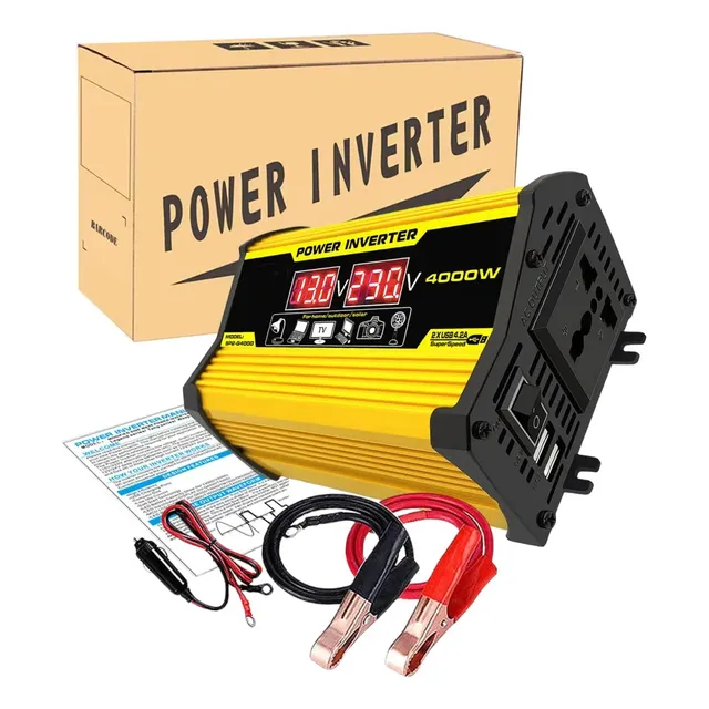 Convertidor Potencia Inversor Para Auto 4000w Dc12v-ac110v