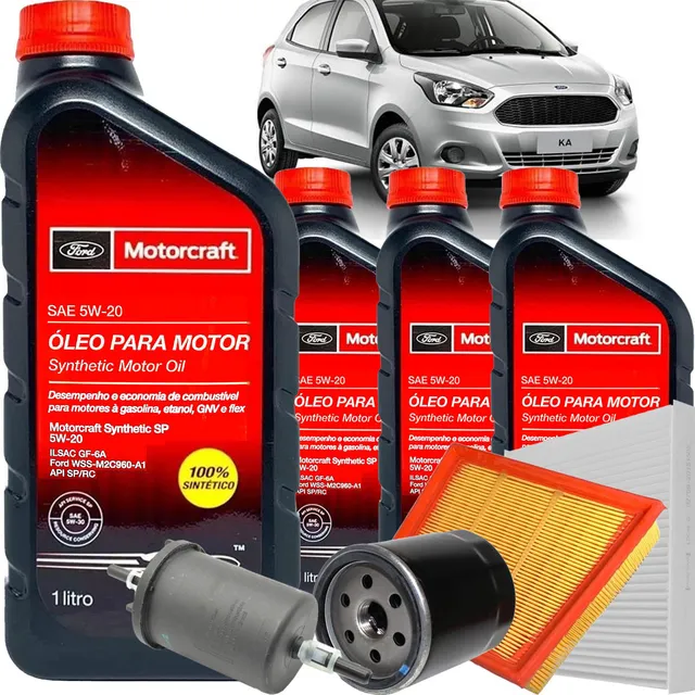 Kit Revisão 5w20 Ford Ka 1.0 1.5 2014 2015 2016 2017 2018