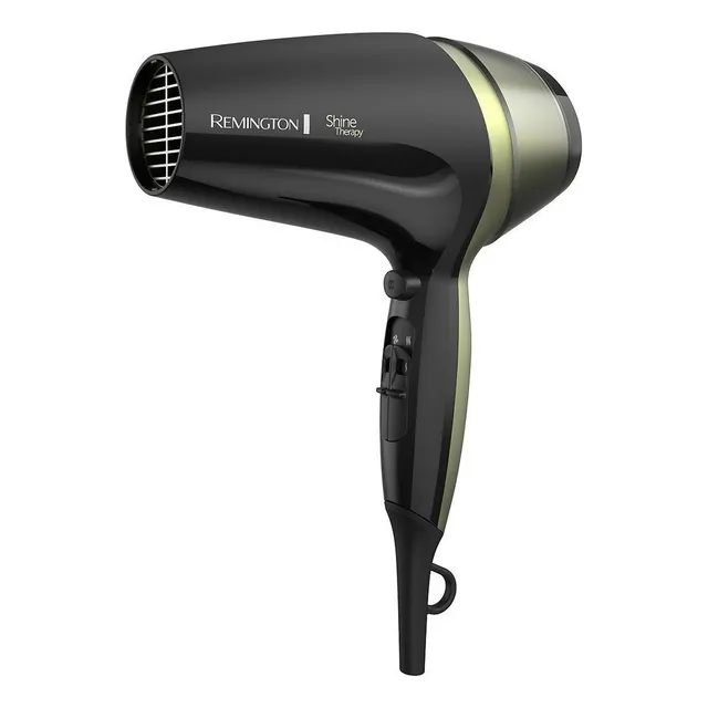 Secadora de cabello Remington Shine Therapy D13A negra y dorada