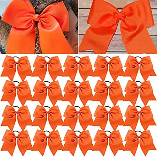 Ceelgon Gran Cheer Bows Orange Ponytail Holder Girls 5bbf4