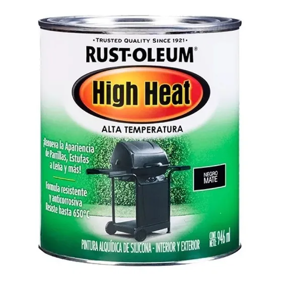 Alta Temperatura Negro Mate Rust Oleum 