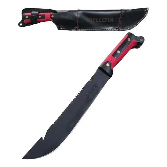 Machete 12 Pulgadas Tipo Rambo Con Funda Cuero Bellota