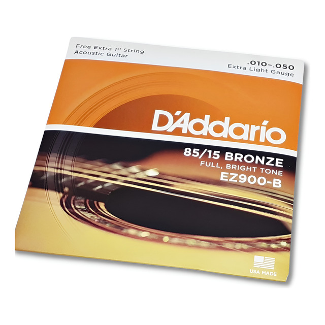 Encordoamento Cordas Violão Aço Daddario 09 010 011 Mi Extra Encordoamento Cordas Violão Aço Daddario 09 010 011 Mi Extra
