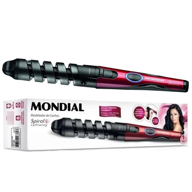 Cacheador Modelador De Cachos Espiral Mondial Em-05 Bivolt