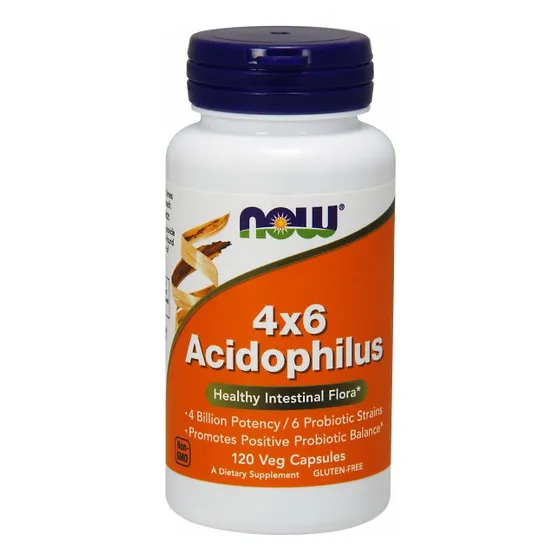 Acidophilus De Supplement Now Foods, 120 Cápsulas, 4 Mil Mil