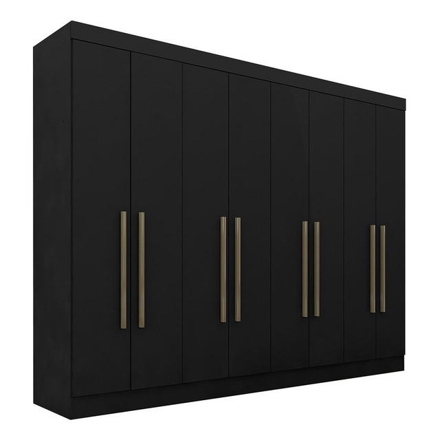 Guarda Roupa Casal 8 Portas Natasha Preto M Arapongas Cor Preto Fosco Guarda Roupa Casal 8 Portas Natasha Preto M Arapongas Cor Preto Fosco