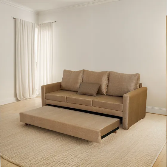 Sillon Cama Con Carro En Tela Chenille Antidesgarro