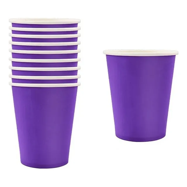 Vasos Polipapel 240 Cc Colores Cumpleaños X10 Un. 