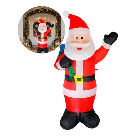 Papai Noel Inflável 1,30m Bivolt Decoração Natal Externa