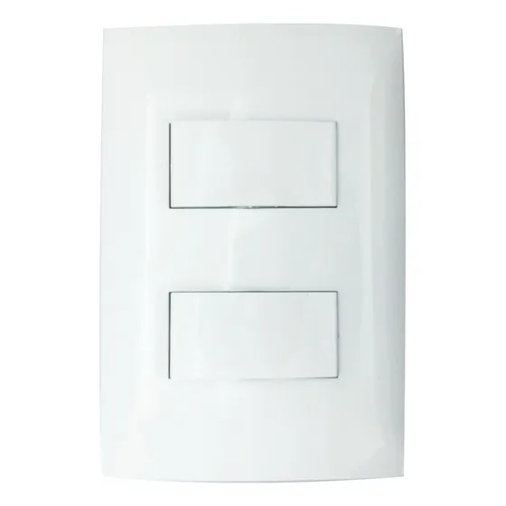 Interruptor Doble Leviton In2pl-bla Linea Cien Color Blanco