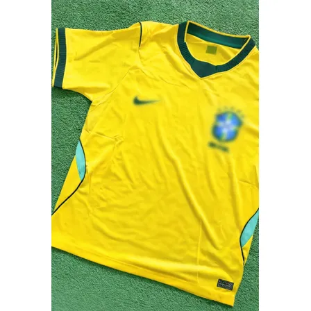 Camisa Lançamento Brasil Poliéster 26/27 Amarela Alto Relevo