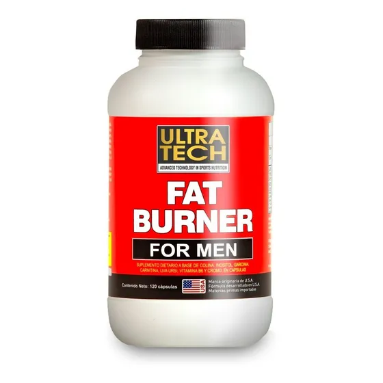 Quemador De Grasas Ultra Tech Fat Burner X 120 Cápsulas Fórmula Con Carnitina Sabor Sin sabor