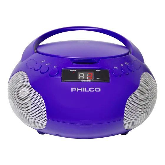 Reproductor De Cd Portátil Boombox Philco Con Altavoces Am F