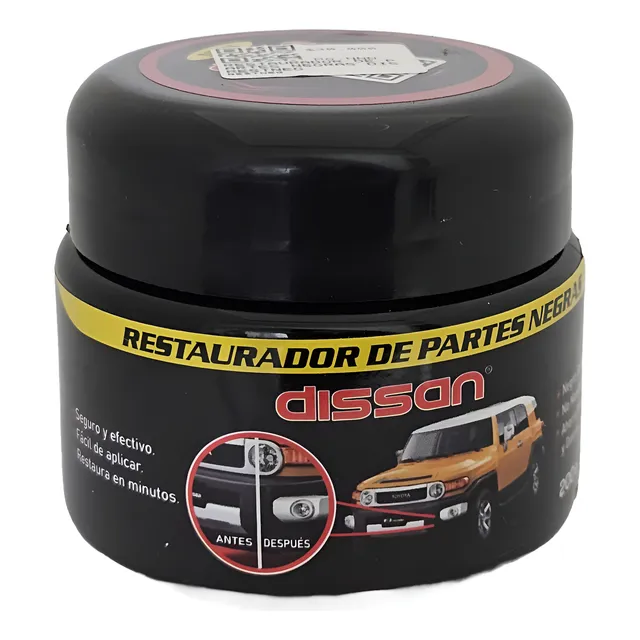 Restaurador De Partes Negras Para Vehículos Dissan 200 Ml