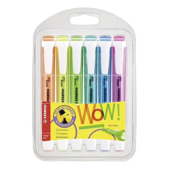 Destacador Stabilo Swing Cool Neon 6 Colores